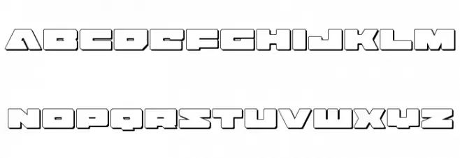 Bad Axe 3D خط أحرف صغيرة