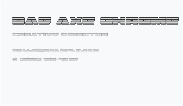 Bad Axe Chrome Business Card