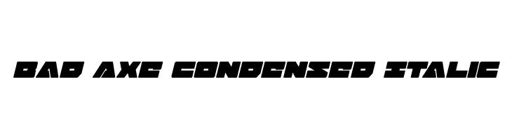 Bad Axe Condensed Italic  Frei Schriftart Herunterladen