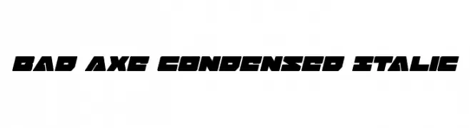 Bad Axe Condensed Italic  font caratteri gratis