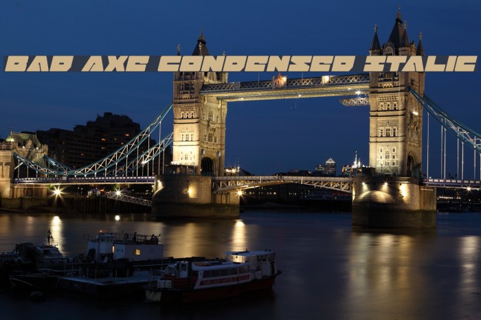 Bad Axe Condensed Italic Font examples