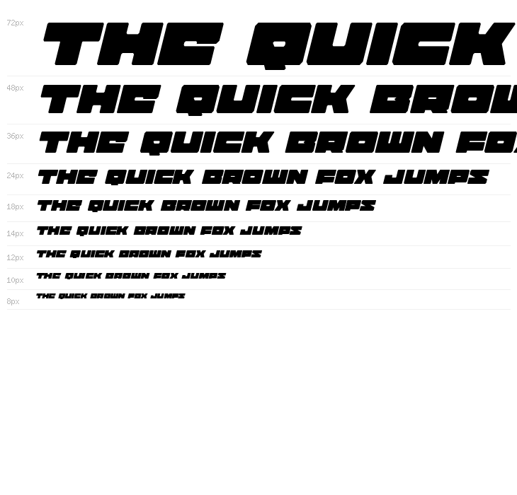 Bad Axe Condensed Italic Waterfall