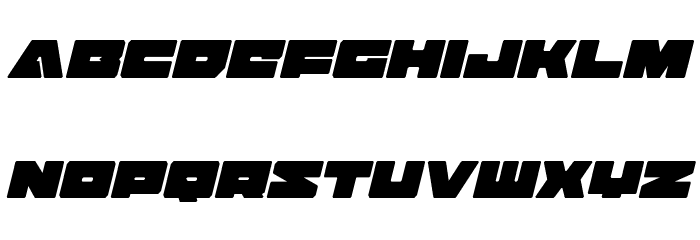 Bad Axe Condensed Italic Font LOWERCASE