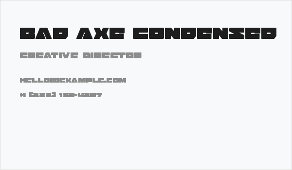 Bad Axe Condensed Business Card