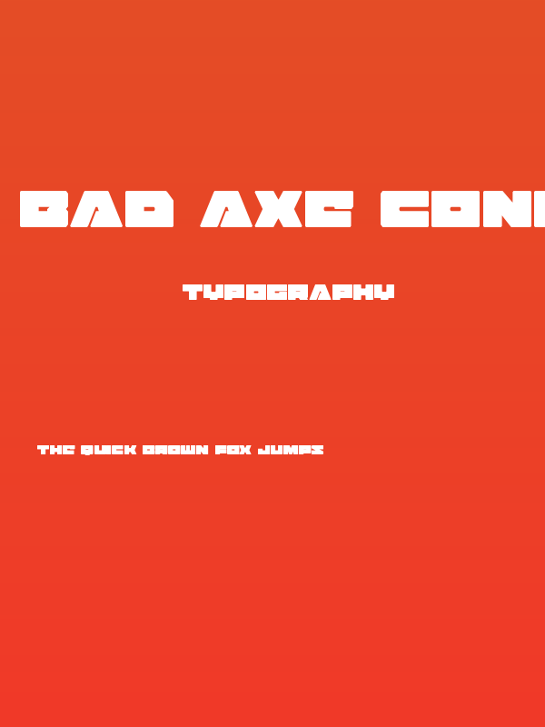 Bad Axe Condensed Poster