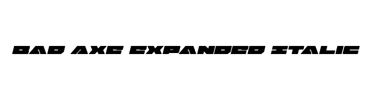 Bad Axe Expanded Italic  免费字体下载