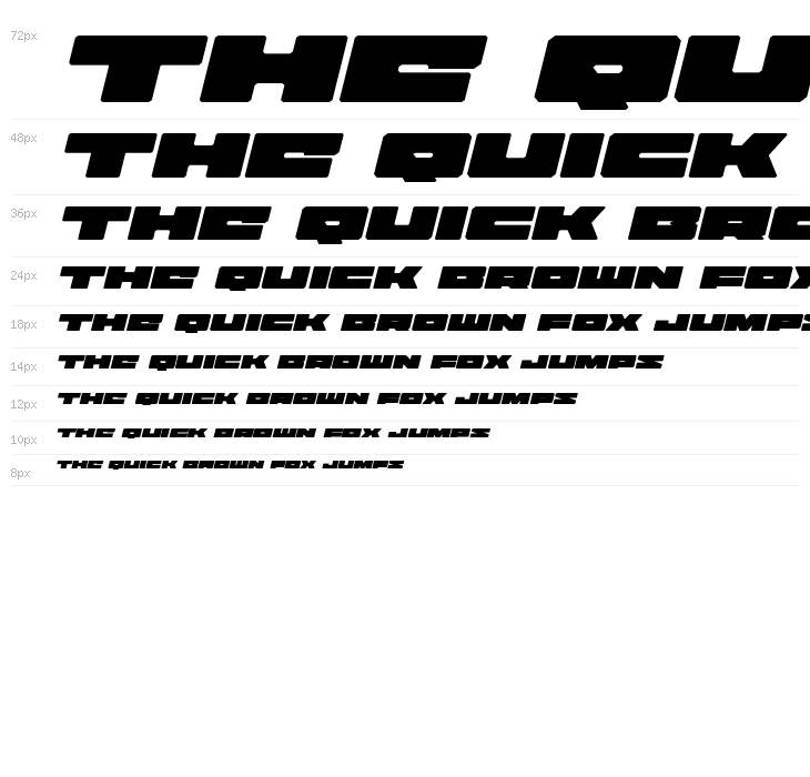 Bad Axe Expanded Italic Waterfall