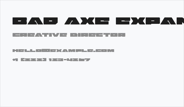 Bad Axe Expanded Business Card