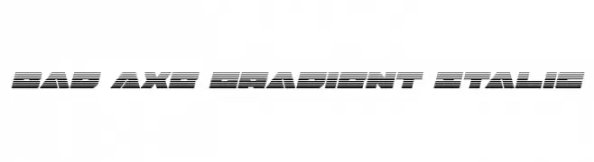Bad Axe Gradient Italic  Fuentes Gratis Descargar