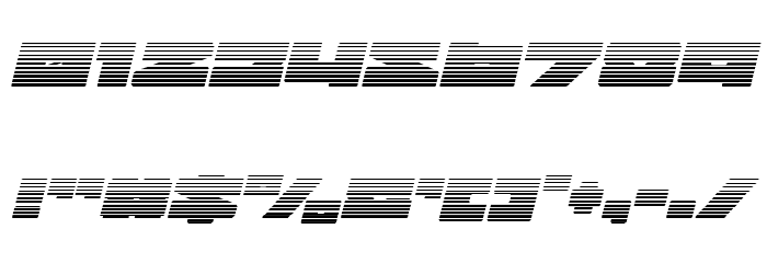 Bad Axe Gradient Italic Font OTHER CHARS