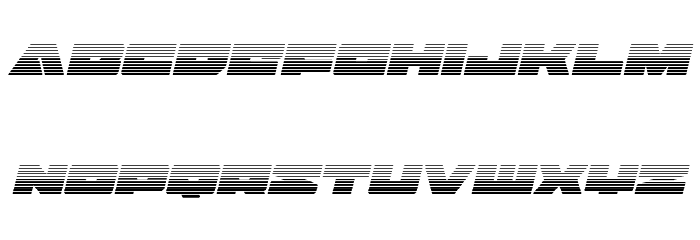 Bad Axe Gradient Italic Font LOWERCASE