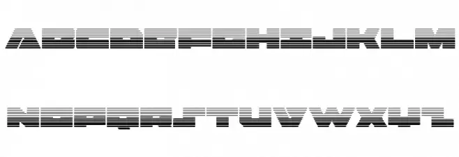 Bad Axe Gradient Шрифта ВЕРХНИЙ