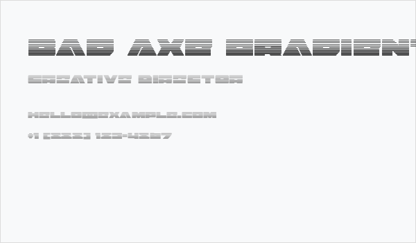 Bad Axe Gradient Business Card
