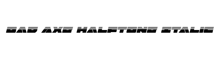 Bad Axe Halftone Italic  font caratteri gratis