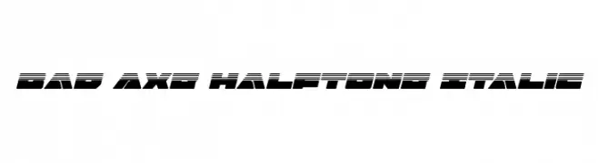 Bad Axe Halftone Italic  Frei Schriftart Herunterladen