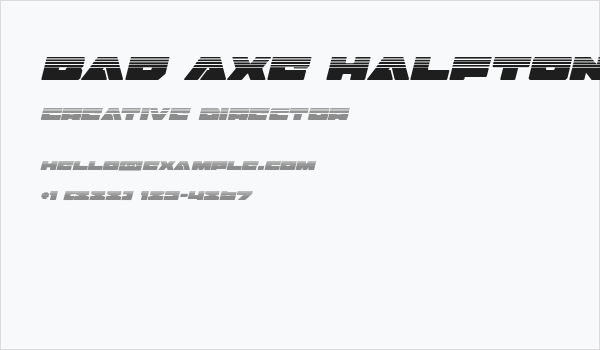 Bad Axe Halftone Italic Business Card