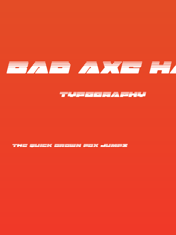 Bad Axe Halftone Italic Poster