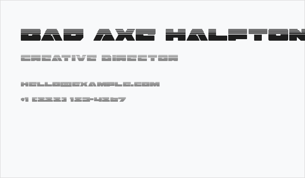 Bad Axe Halftone Business Card