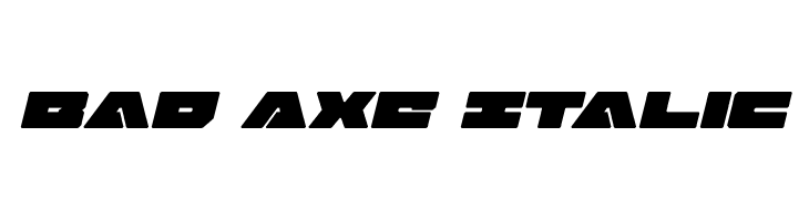Bad Axe Italic  font caratteri gratis