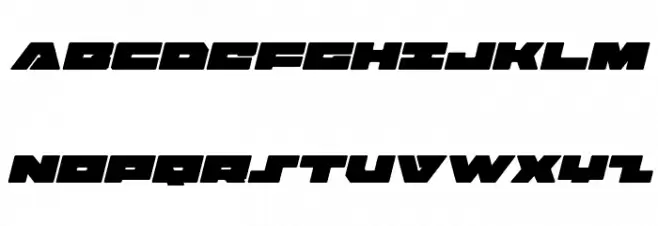 Bad Axe Italic फ़ॉन्ट अपरकेस