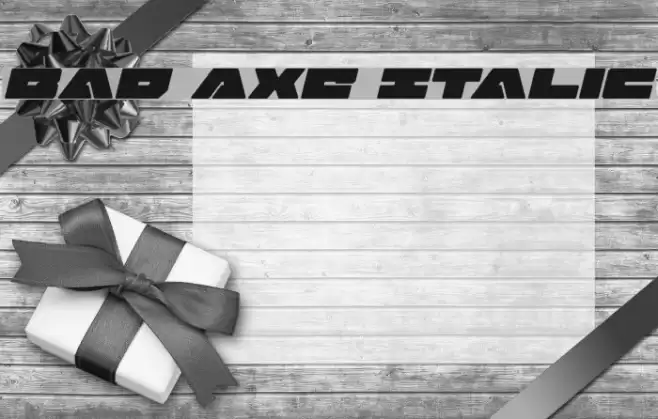 Bad Axe Italic Font examples