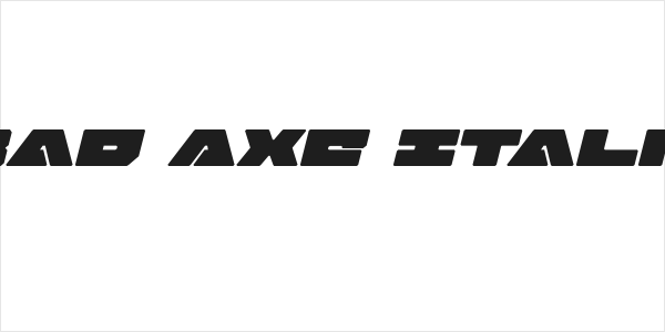 Bad Axe Italic Logo