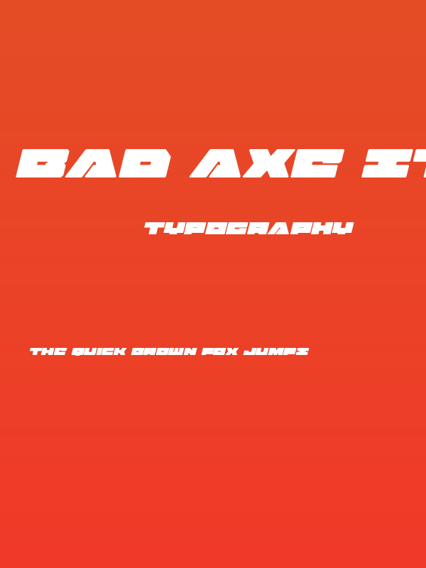 Bad Axe Italic Poster