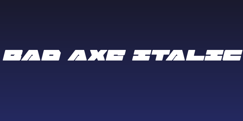 Bad Axe Italic Social Header