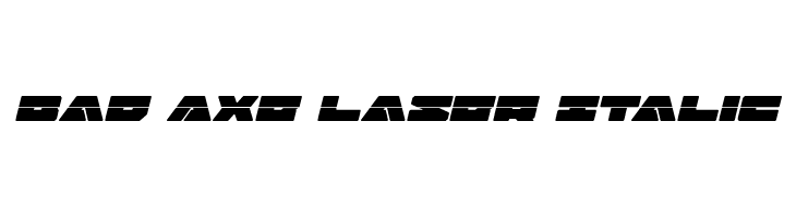 Bad Axe Laser Italic  नि: शुल्क फ़ॉन्ट्स डाउनलोड