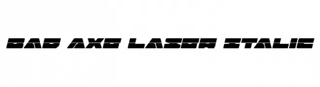 Bad Axe Laser Italic  Скачать бесплатные шрифты
