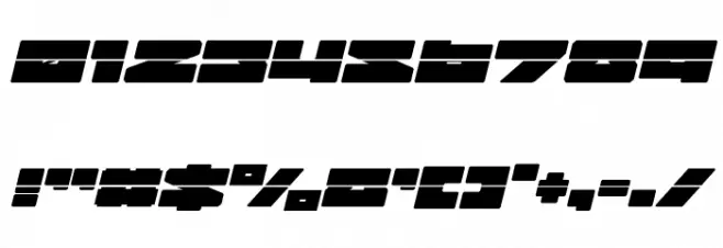 Bad Axe Laser Italic Font OTHER CHARS