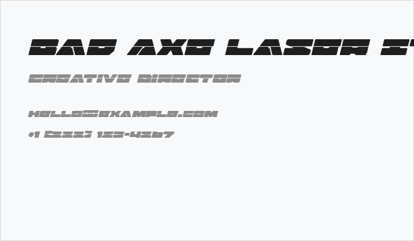 Bad Axe Laser Italic Business Card