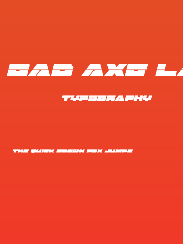 Bad Axe Laser Italic Poster