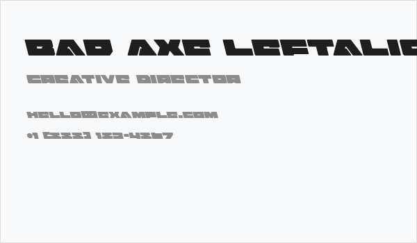 Bad Axe Leftalic Business Card