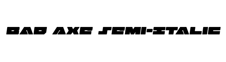 Bad Axe Semi-Italic  フリーフォントのダウンロード