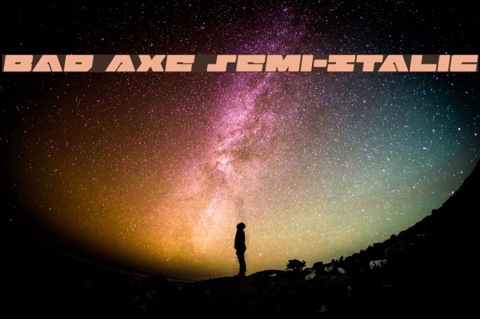 Bad Axe Semi-Italic Example 1