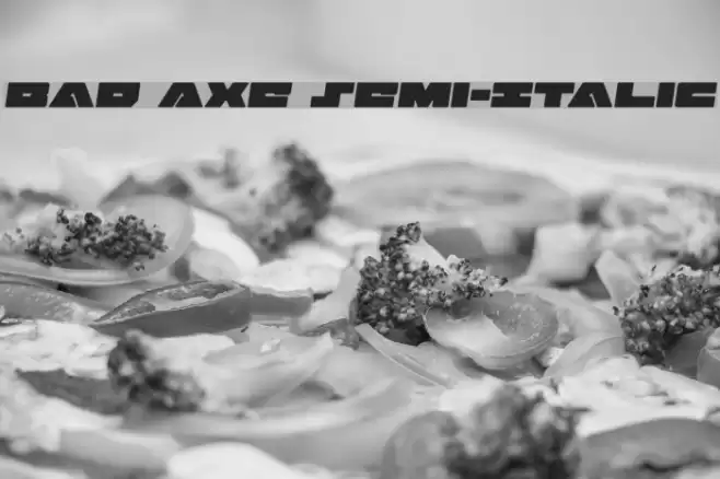 Bad Axe Semi-Italic Font examples