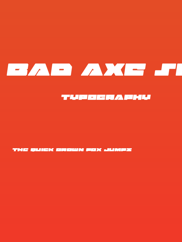 Bad Axe Semi-Italic Poster