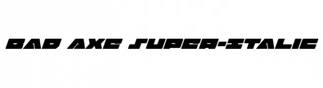 Bad Axe Super-Italic  Frei Schriftart Herunterladen
