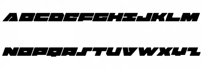 Bad Axe Super-Italic Fonte MAIÚSCULAS