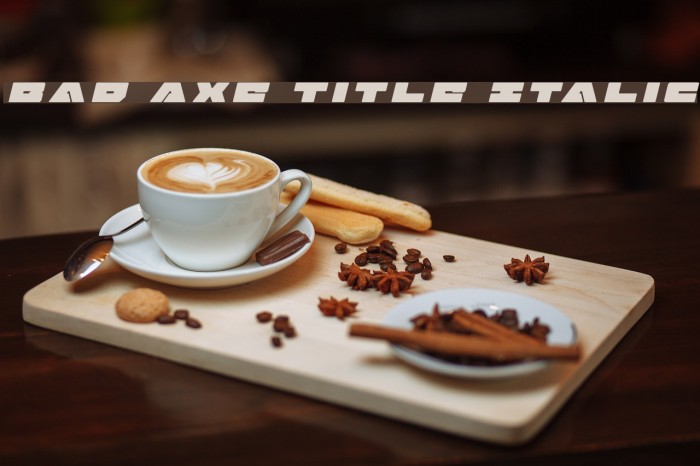 Bad Axe Title Italic Font examples