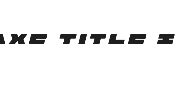Bad Axe Title Italic Logo