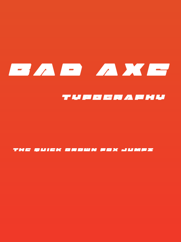 Bad Axe Title Italic Poster