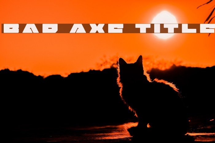 Bad Axe Title Font examples