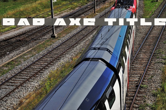 Bad Axe Title Font examples