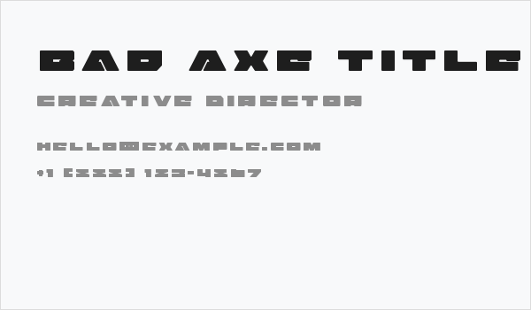 Bad Axe Title Business Card