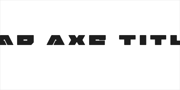 Bad Axe Title Logo