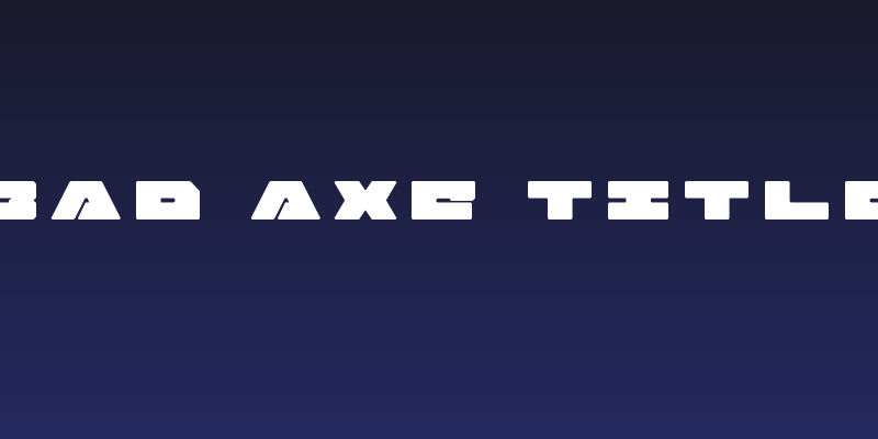 Bad Axe Title Social Header