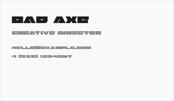 Bad Axe Business Card