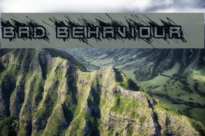 Bad Behaviour Font examples
